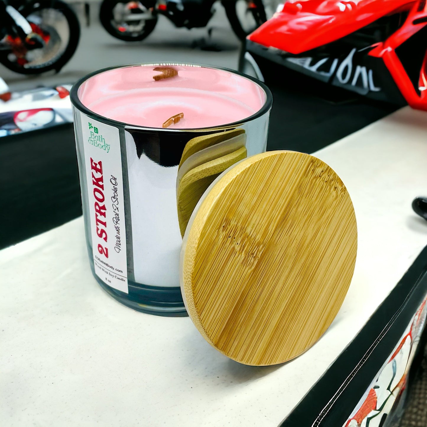 2 Stroke Engine Candle - Choose Size & Type in drop down menu