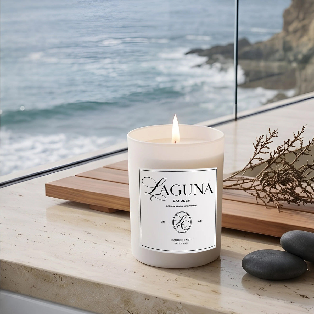 Laguna Candle Harbor Mist Luxury - Light Musk | 13oz ( 369g)