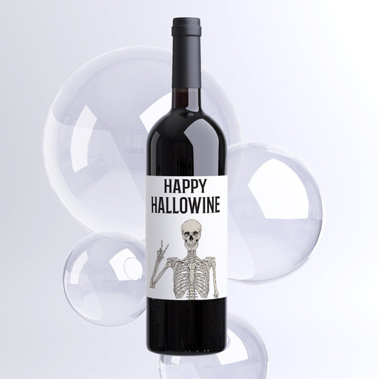 Hallowine Halloween Wine Labels, Pack of 4