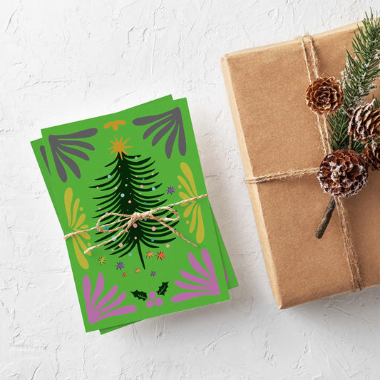 Celestial Moon and Star Holiday Greeting Cards, Set of 24