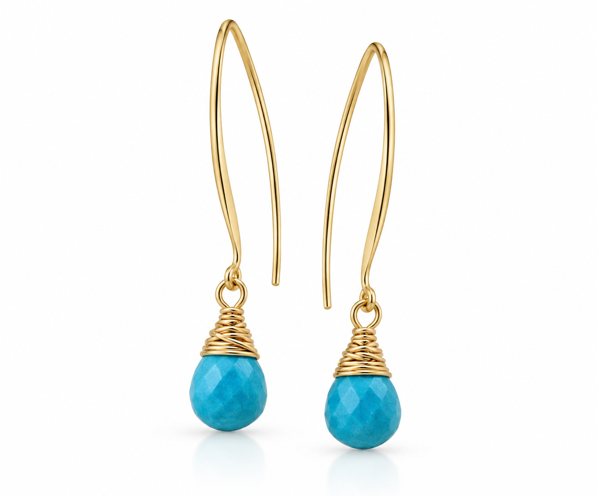Turquoise Teardrop Earrings