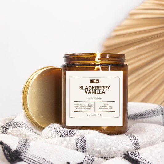 Blackberry Vanilla Candle Amber Jar 9oz