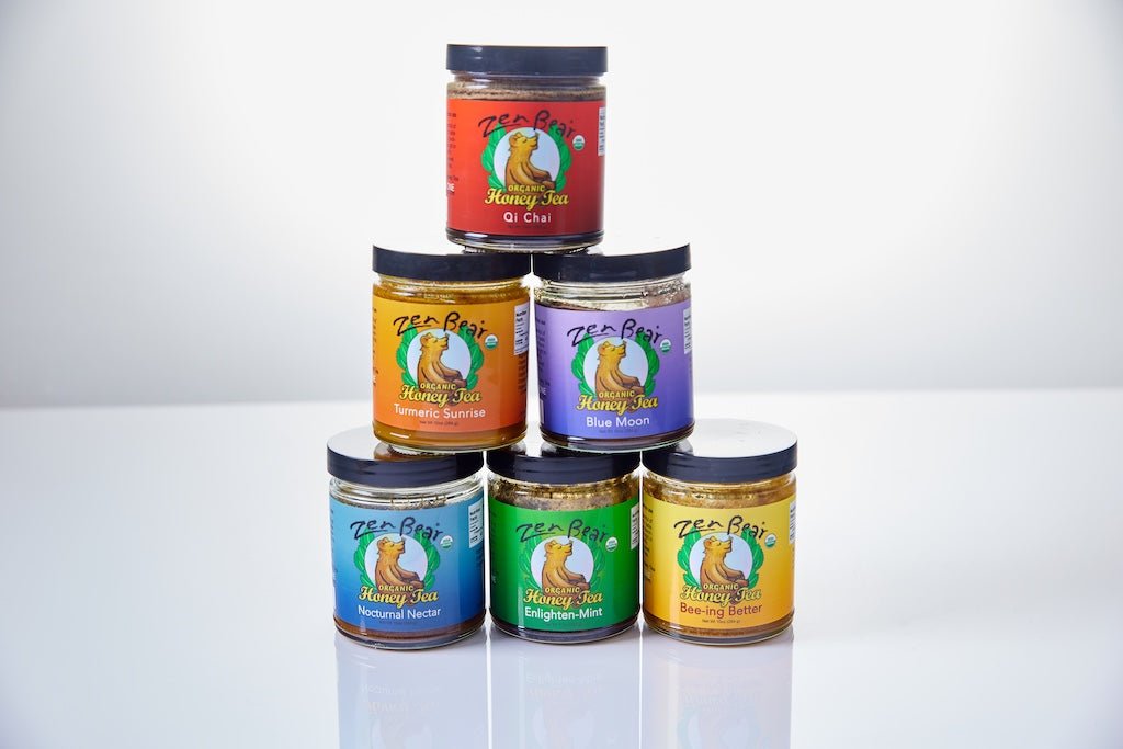 3-Flavor Honey Tea Mini Assortment – Organic Wellness Gift Set (3 x 3 oz)
