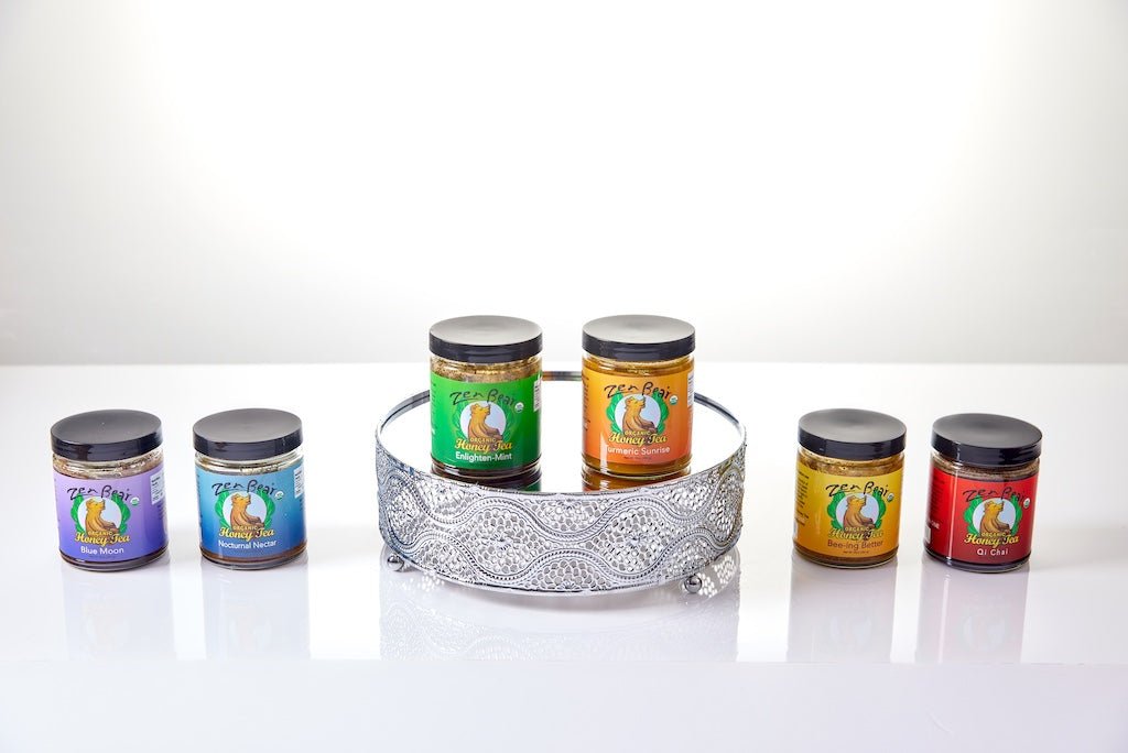 3-Flavor Honey Tea Mini Assortment – Organic Wellness Gift Set (3 x 3 oz)