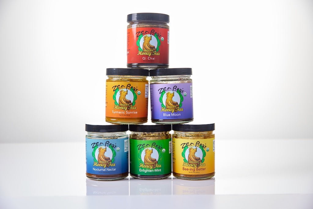3-Flavor Honey Tea Mini Assortment – Organic Wellness Gift Set (3 x 3 oz)