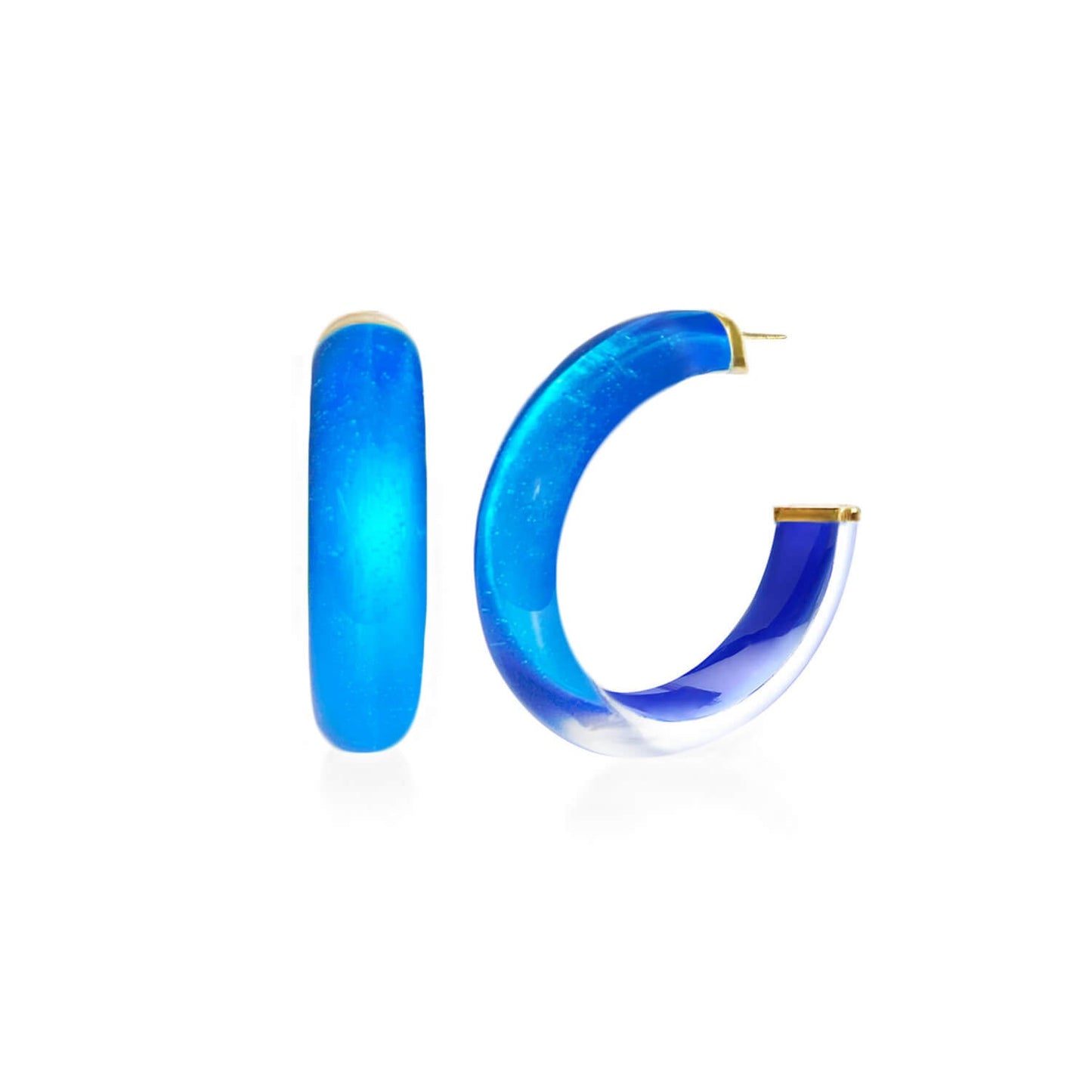 Small Illusion Inside Out Lucite Hoop Earrings