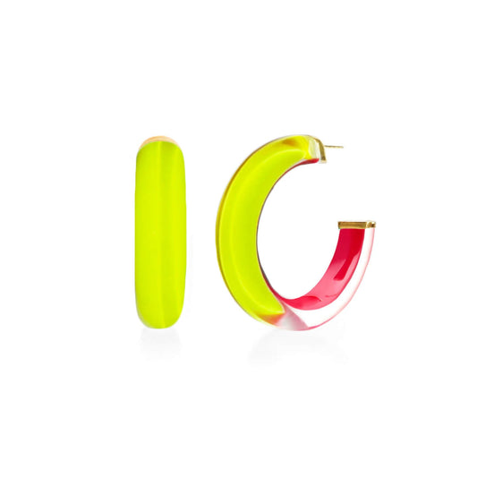 Small Illusion Inside Out Lucite Hoop Earrings