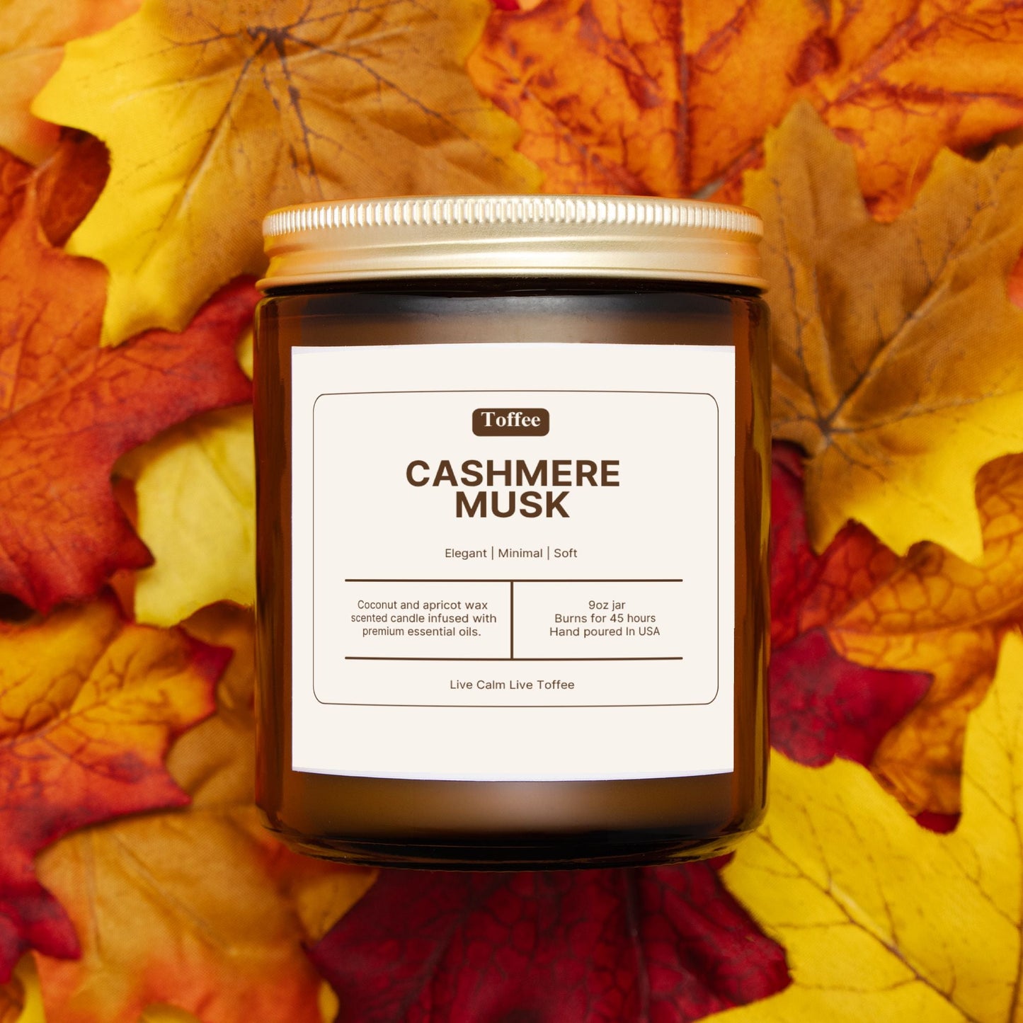 Cashmere Musk Candle Amber Jar 9oz
