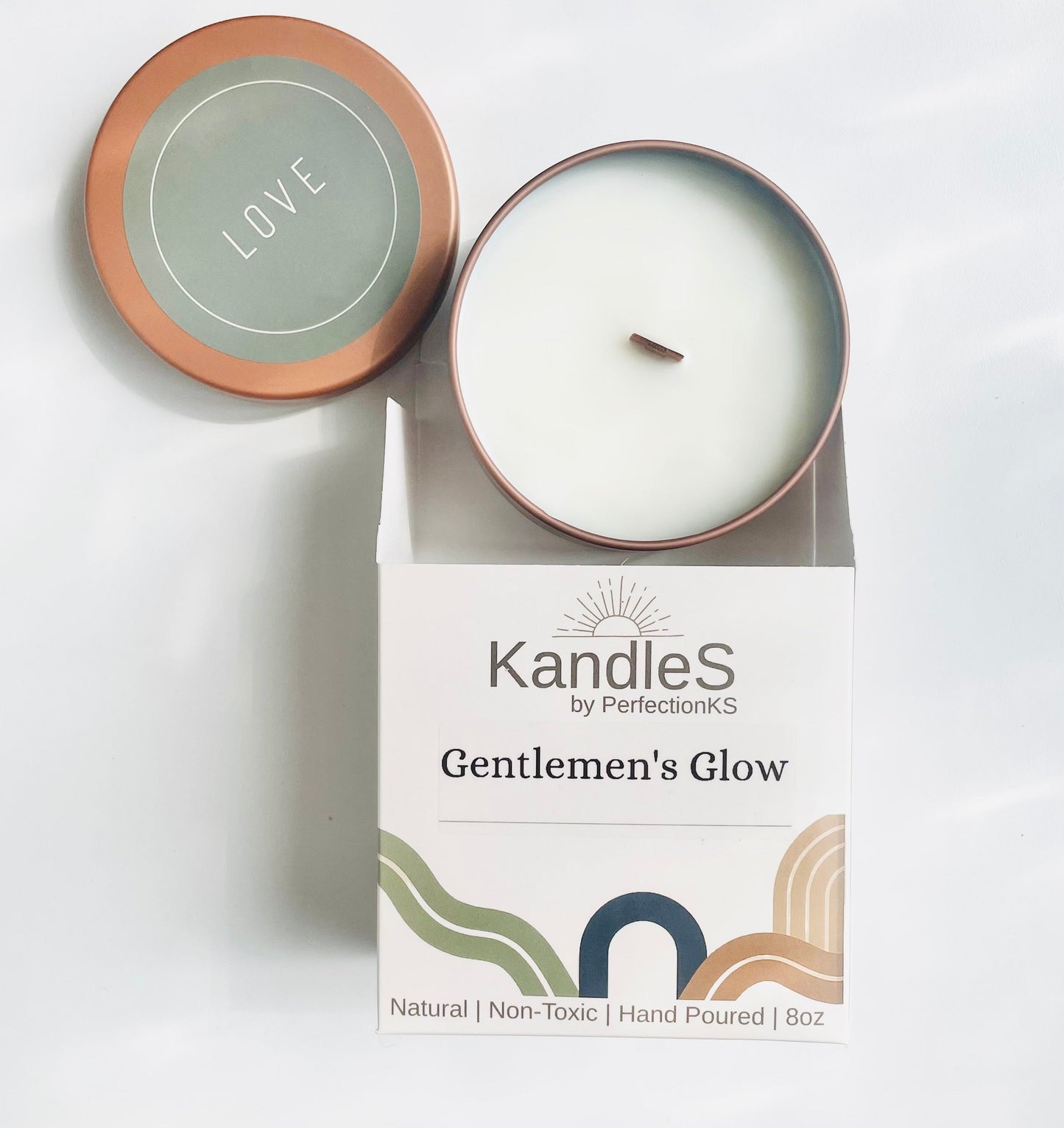 Gentlemen’s Glow Luxury Candle | Eco-Friendly Clean-Burning Wooden Wick Candle