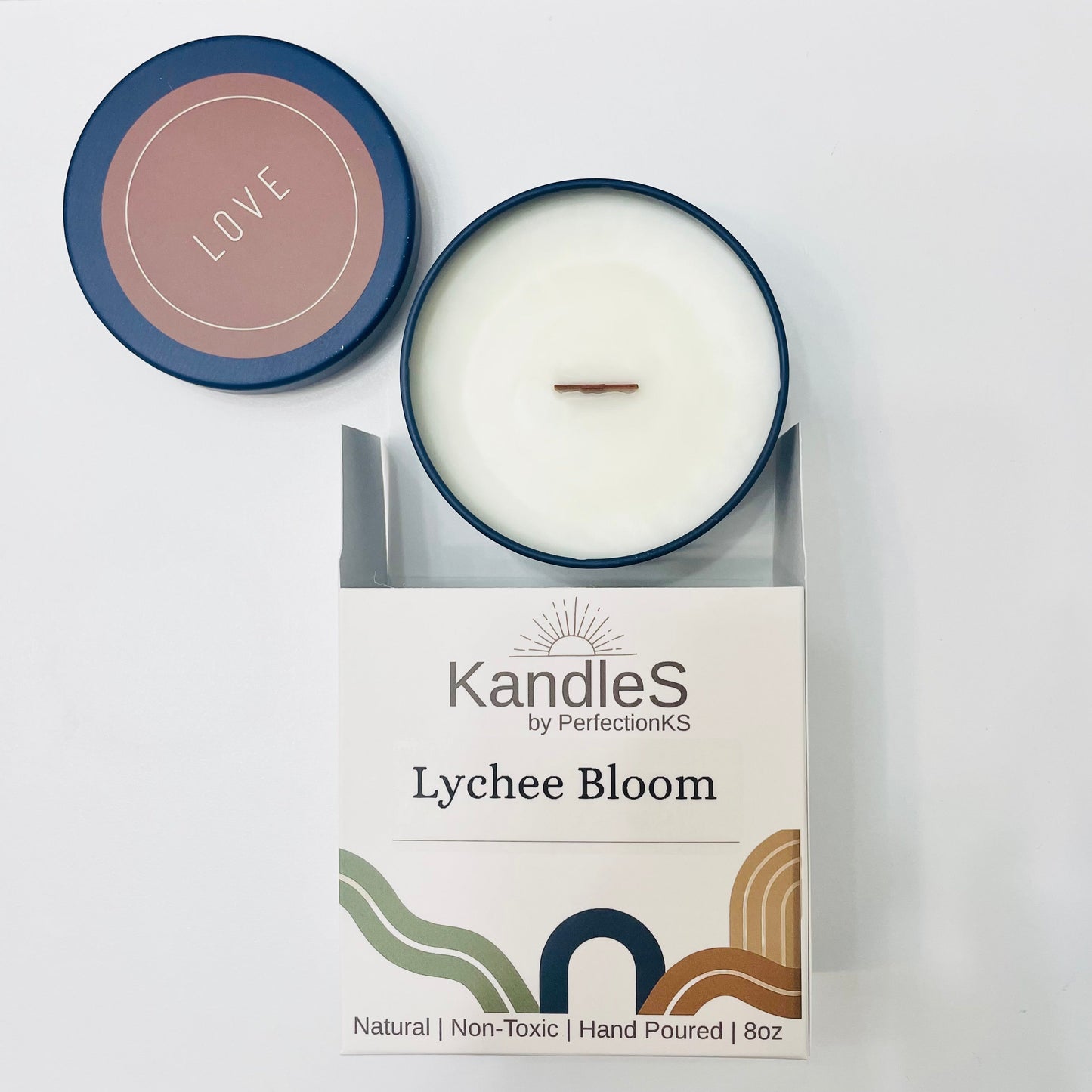 Lychee Bloom Luxury Candle | Eco-Friendly Clean-Burning Wooden Wick Candle