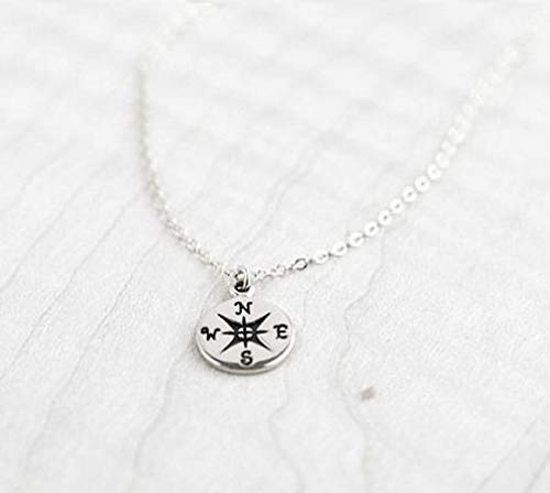 Gift for Wife Girlfriend Best Friend • You are my Compass • I'd be Lost Without You • Silver Charm Necklace • Handmade Handcrafted • Anniversary Birthday Christmas