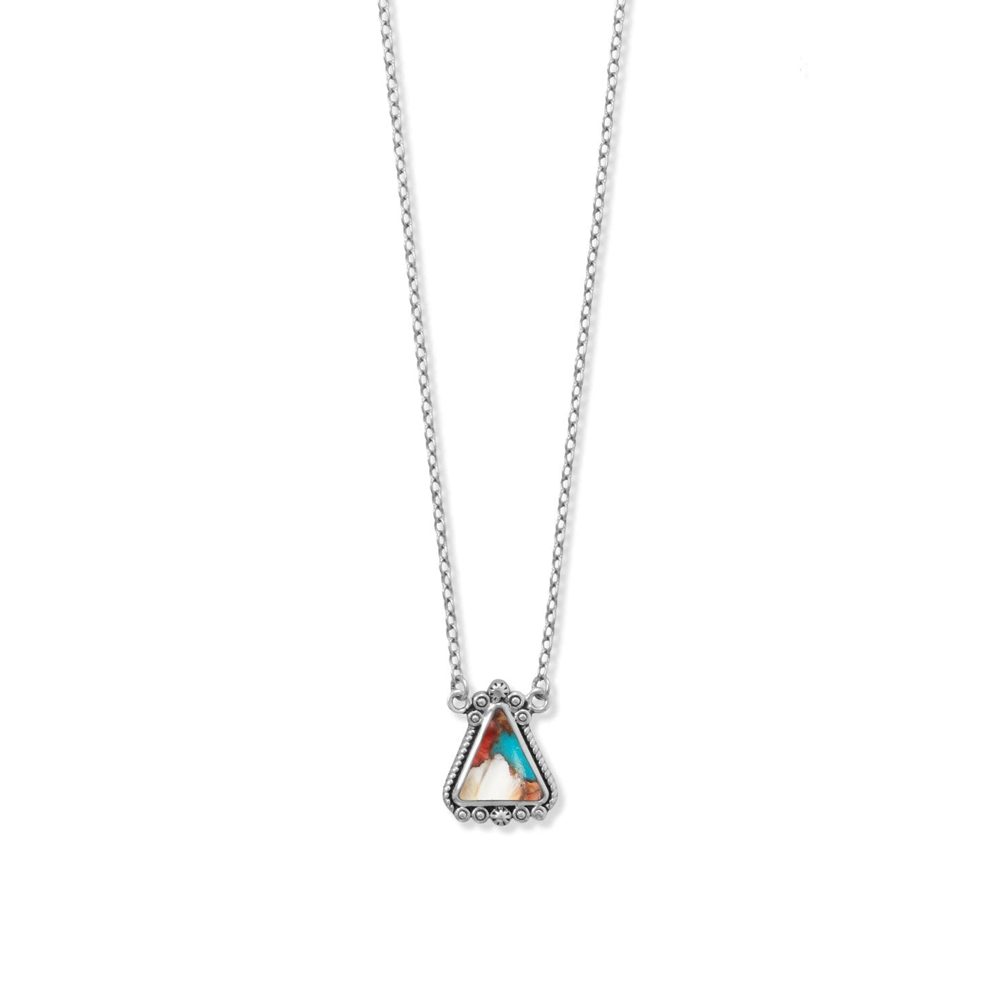 Spiny Oyster & Turquoise Necklace