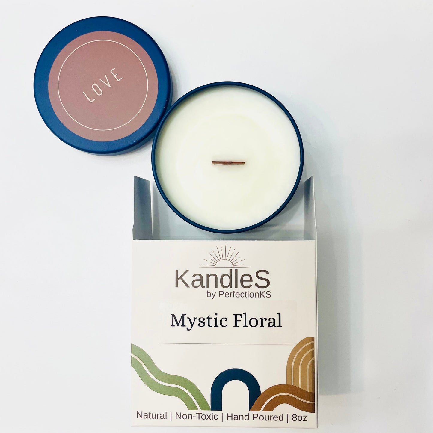 Mystic Floral Luxury Candle | Eco-Friendly Clean-Burning Wooden Wick Candle