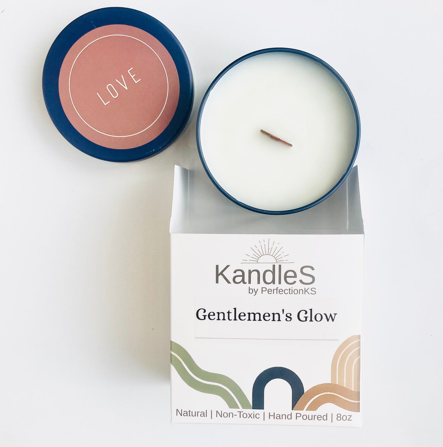 Gentlemen’s Glow Luxury Candle | Eco-Friendly Clean-Burning Wooden Wick Candle