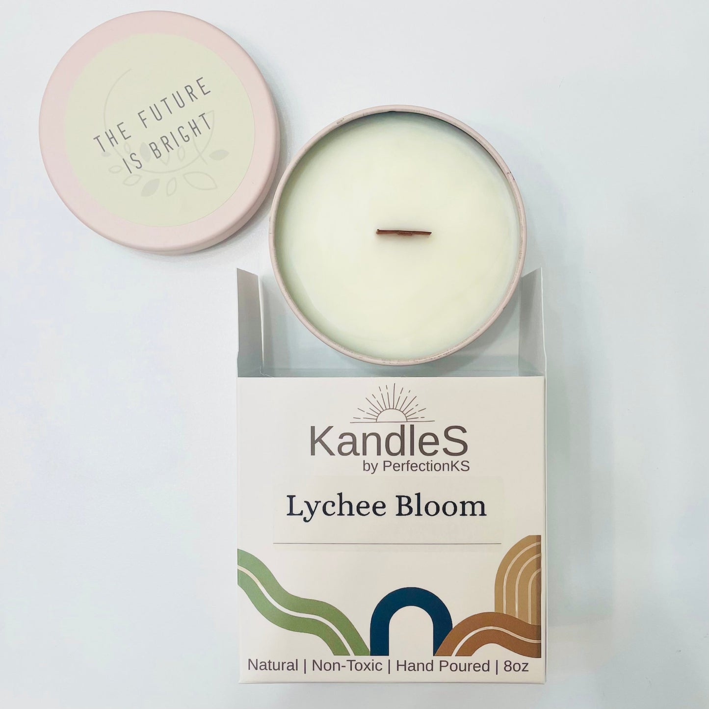 Lychee Bloom Luxury Candle | Eco-Friendly Clean-Burning Wooden Wick Candle