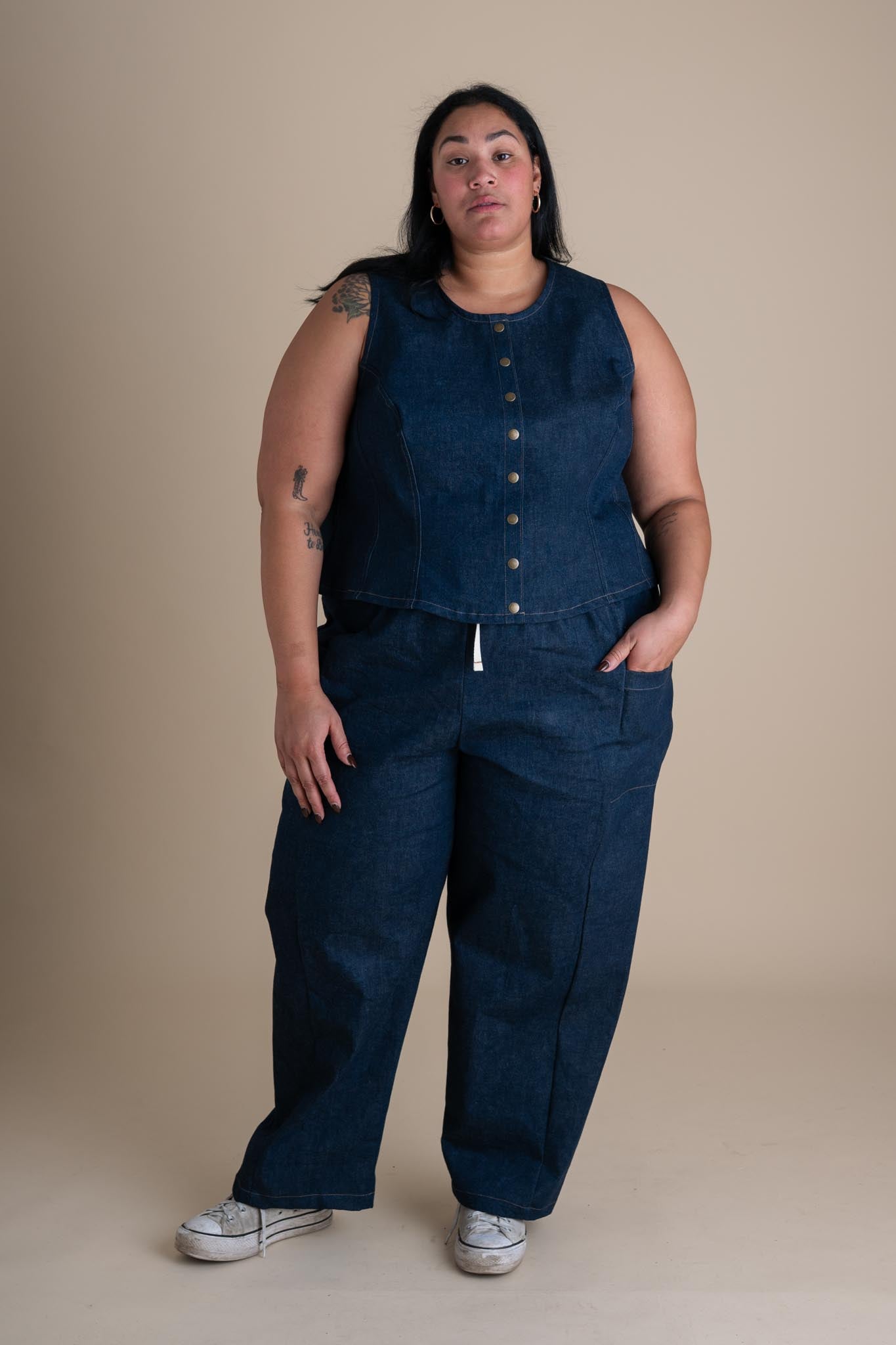 Katherine Vest (Updated) in Cone Denim