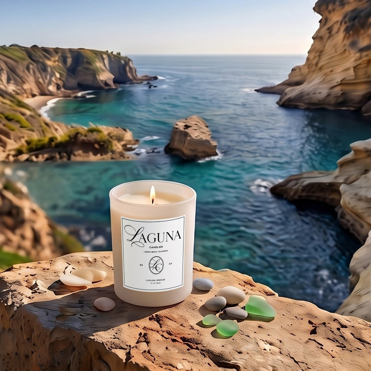 Luxury Candle Laguna Breeze - Sea Salt Scent | 13oz (369)