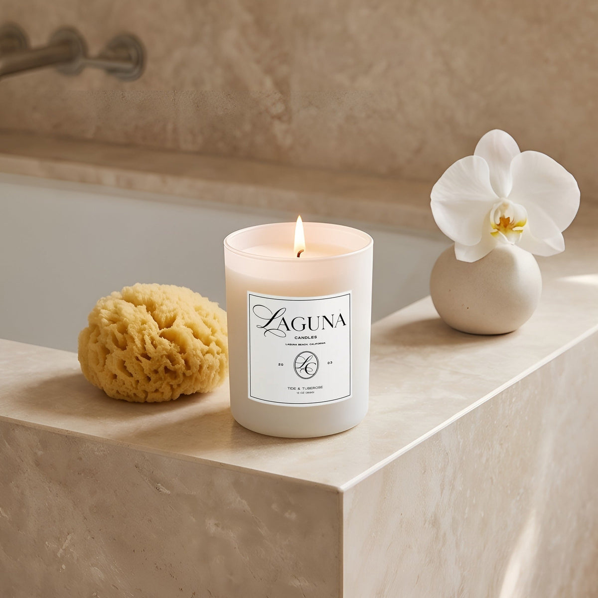 Luxury Candle Tide & Tuberose - Floral Scent | 13oz (369g)