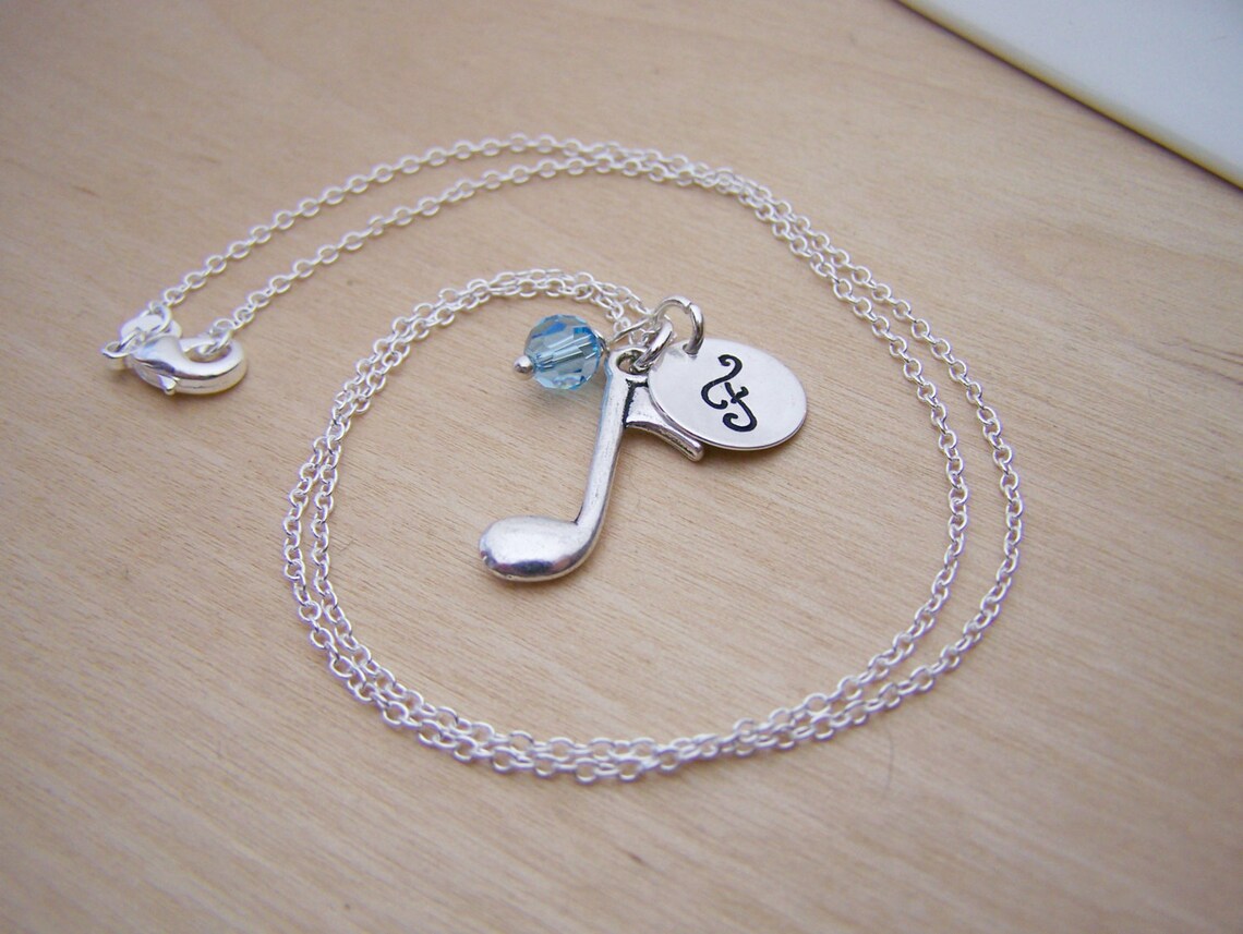 Personalized Music Note Necklace