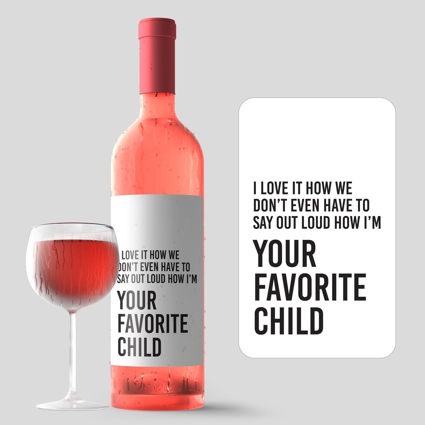 Mother's Day Wine Label and Card