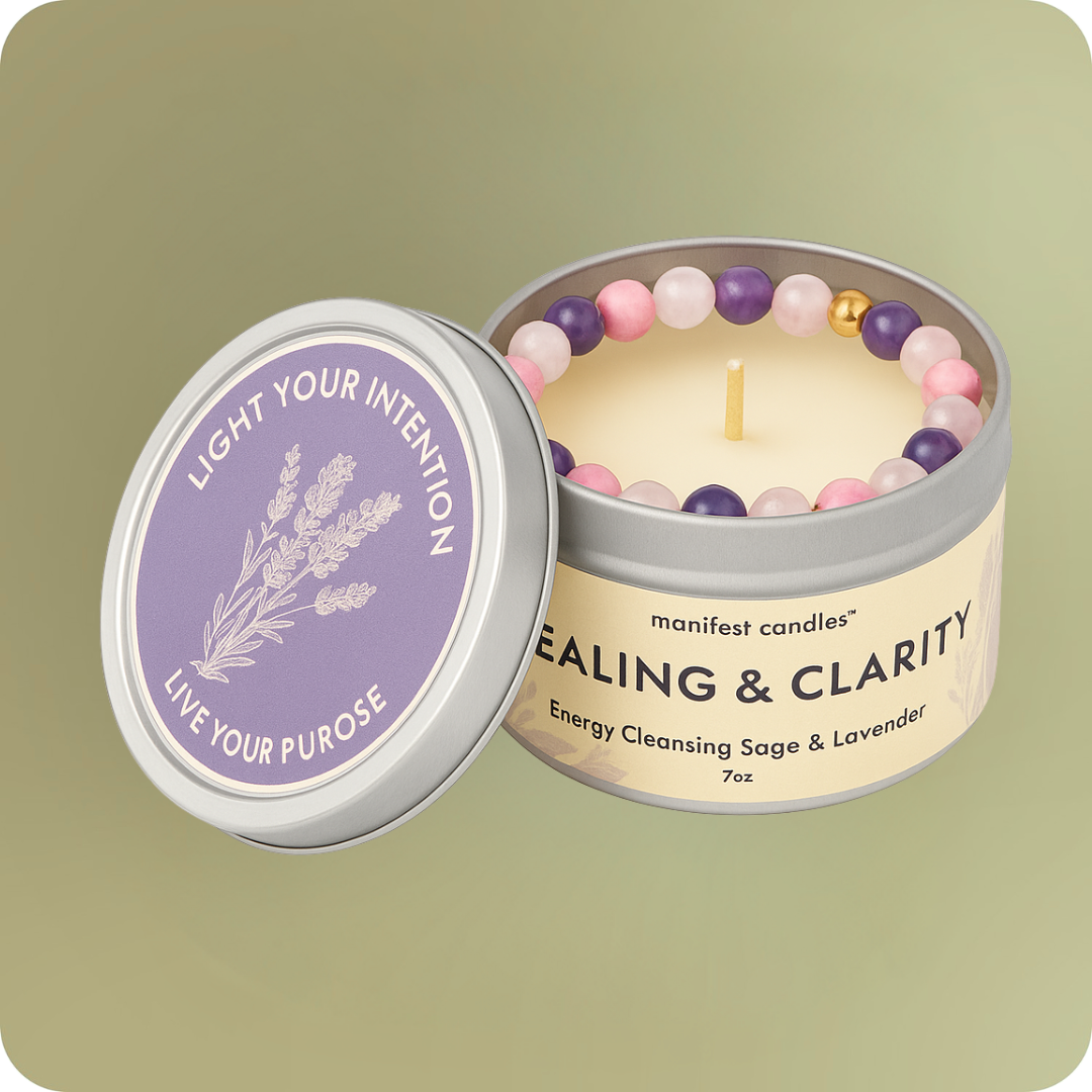 Manifest Love & Attraction Candle + Crystal Bracelet