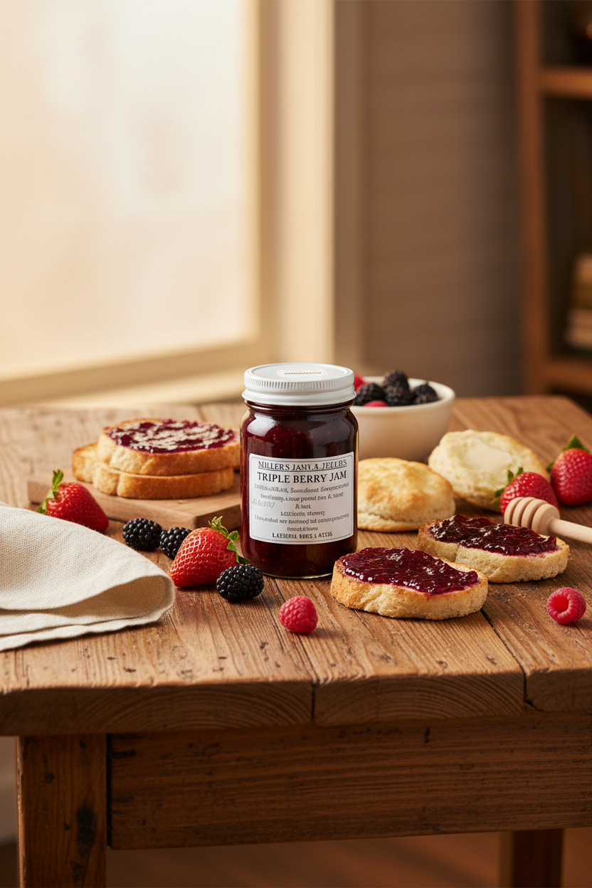 Miller’s Triple Berry Jam | Authentic Local Amish-Made Berry Spread