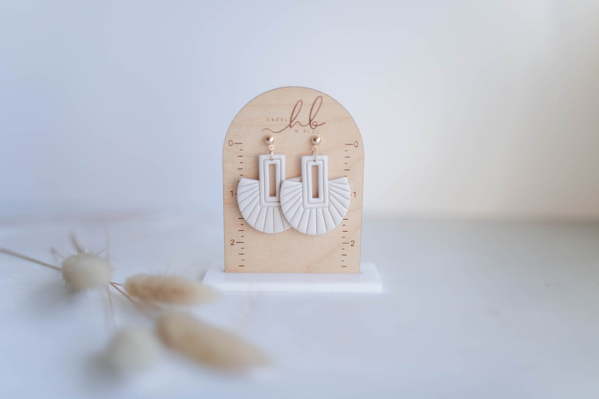 Clay Earrings | Fan Dangles | Autumn Vibes Collection