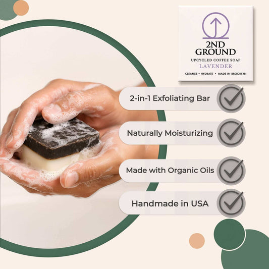 Cedar & Bay Leaf Coffee Soap – Exfoliating, Hydrating, Zero-Waste