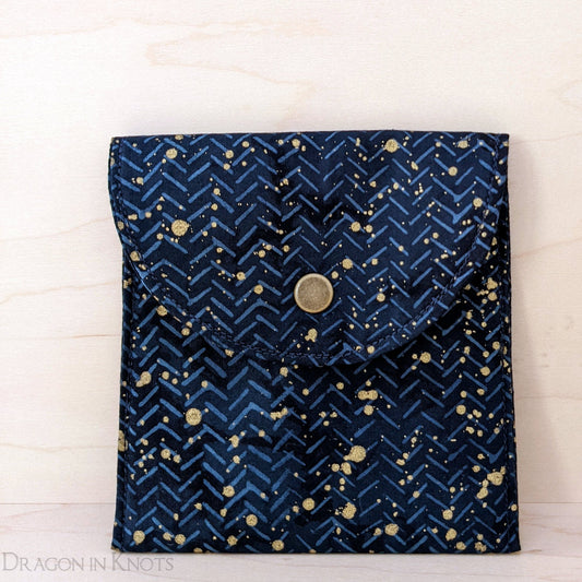 Navy and Gold 4" Accessory Pouch