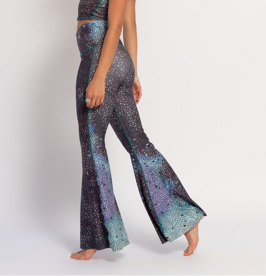 Mermaid Fairy Queen Teal Crop Bell Bottom