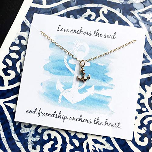 14k Gold Filled Anchor Necklace