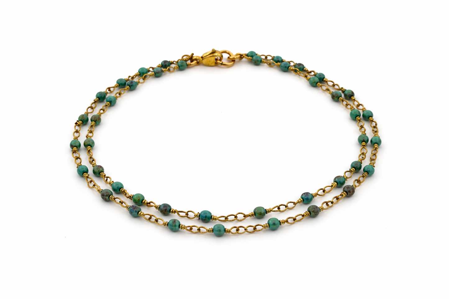 African Turquoise Double Strand Bracelet
