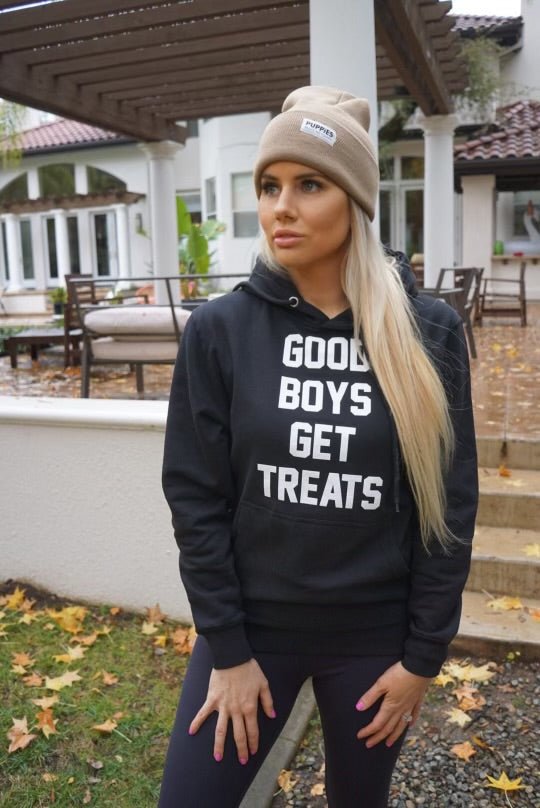 Good Boys Get Treats Hooded Sweatshirt | Gift for Dog Lovers | Printed in USA | Last 2