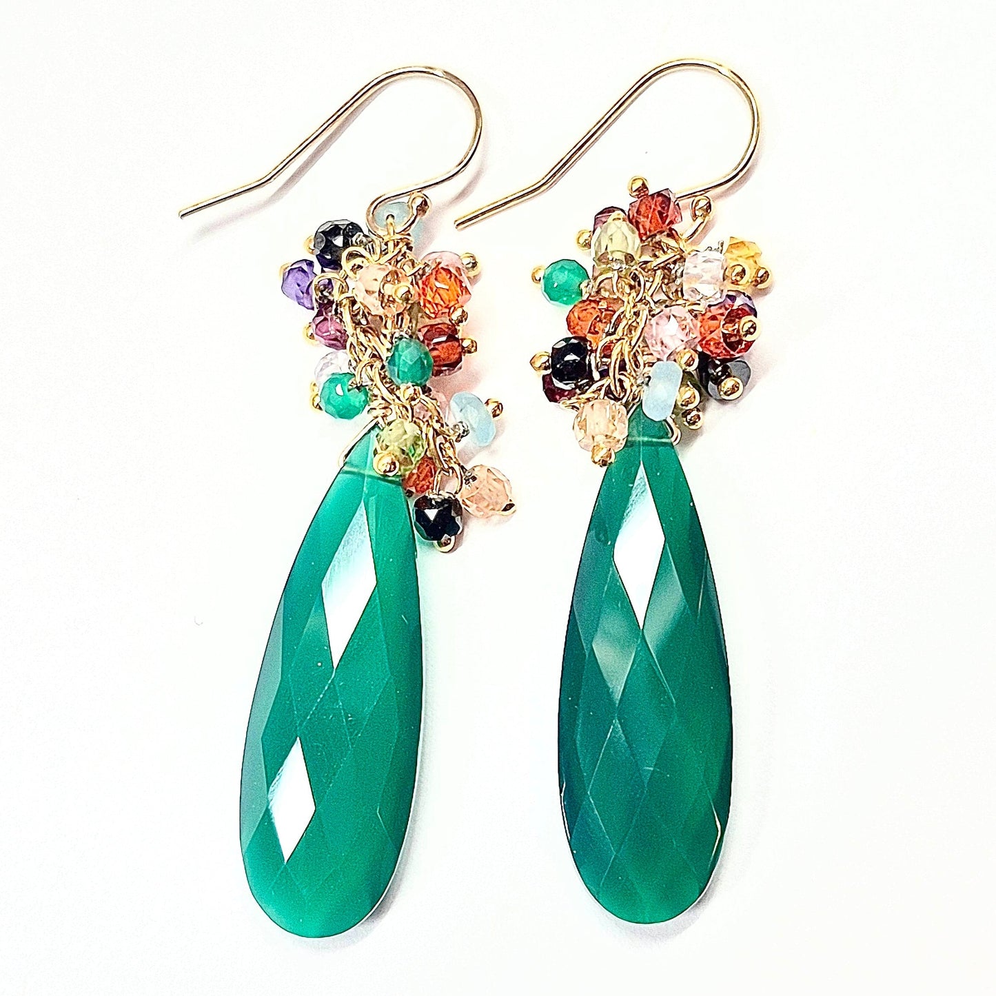 Emerald Green Festival earrings