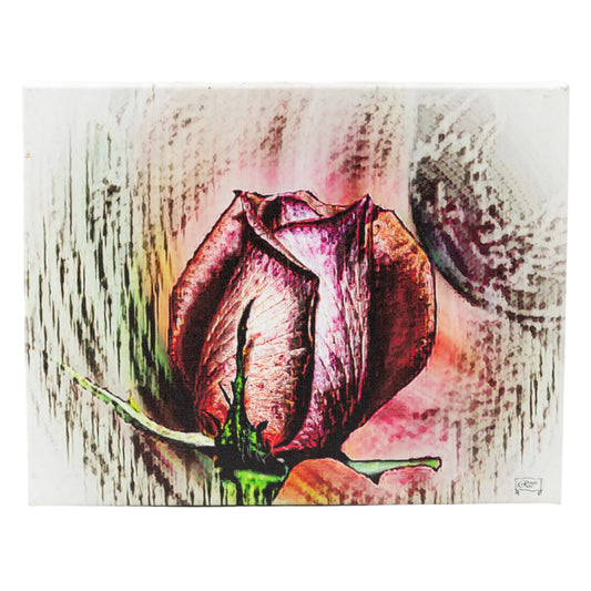 Rose Painting | White Canvas | 14.25" x 11" | Journey West Photographer