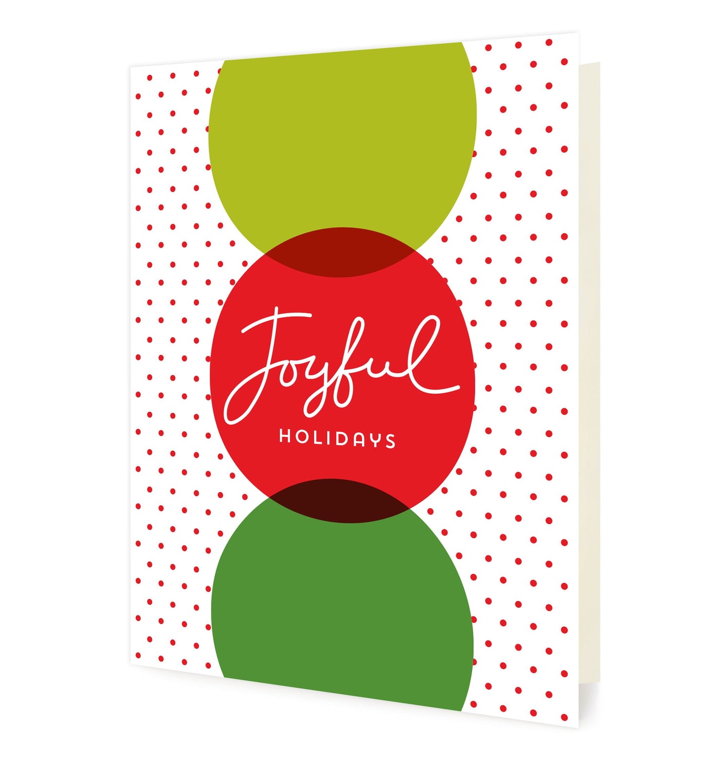 Joyful Dots Custom Folded Paper Holiday Card