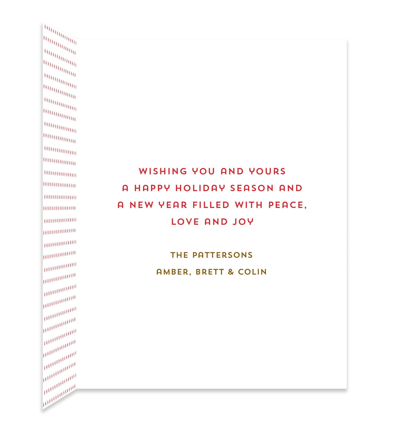 Joyful Dots Custom Folded Paper Holiday Card