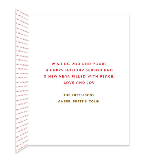 Joyful Dots Custom Folded Paper Holiday Card