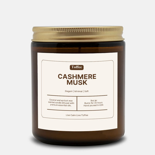 Cashmere Musk Candle Amber Jar 9oz