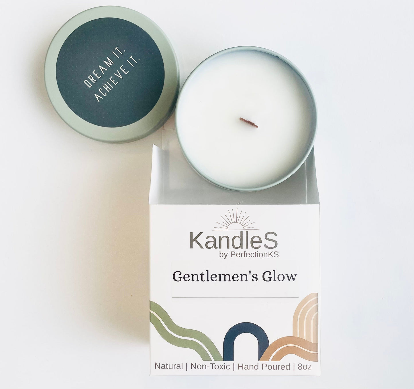 Gentlemen’s Glow Luxury Candle | Eco-Friendly Clean-Burning Wooden Wick Candle