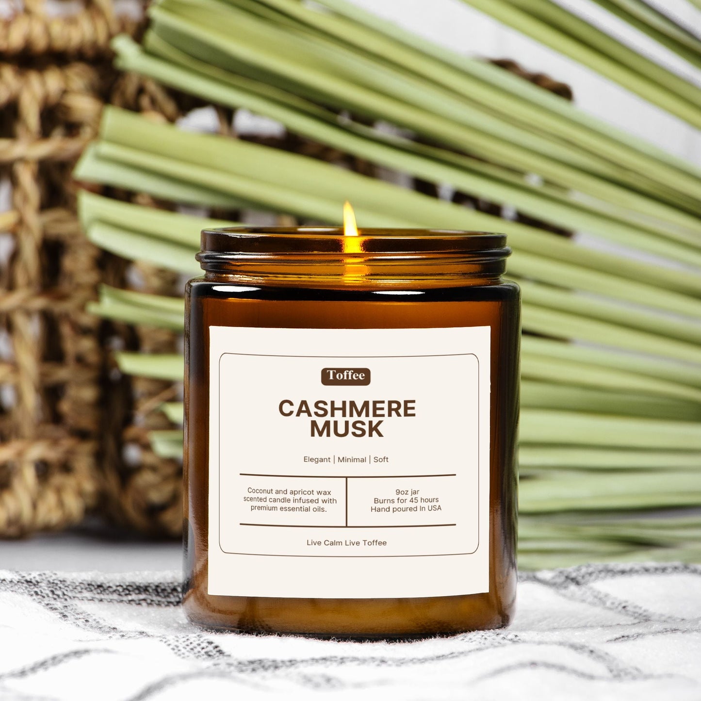Cashmere Musk Candle Amber Jar 9oz