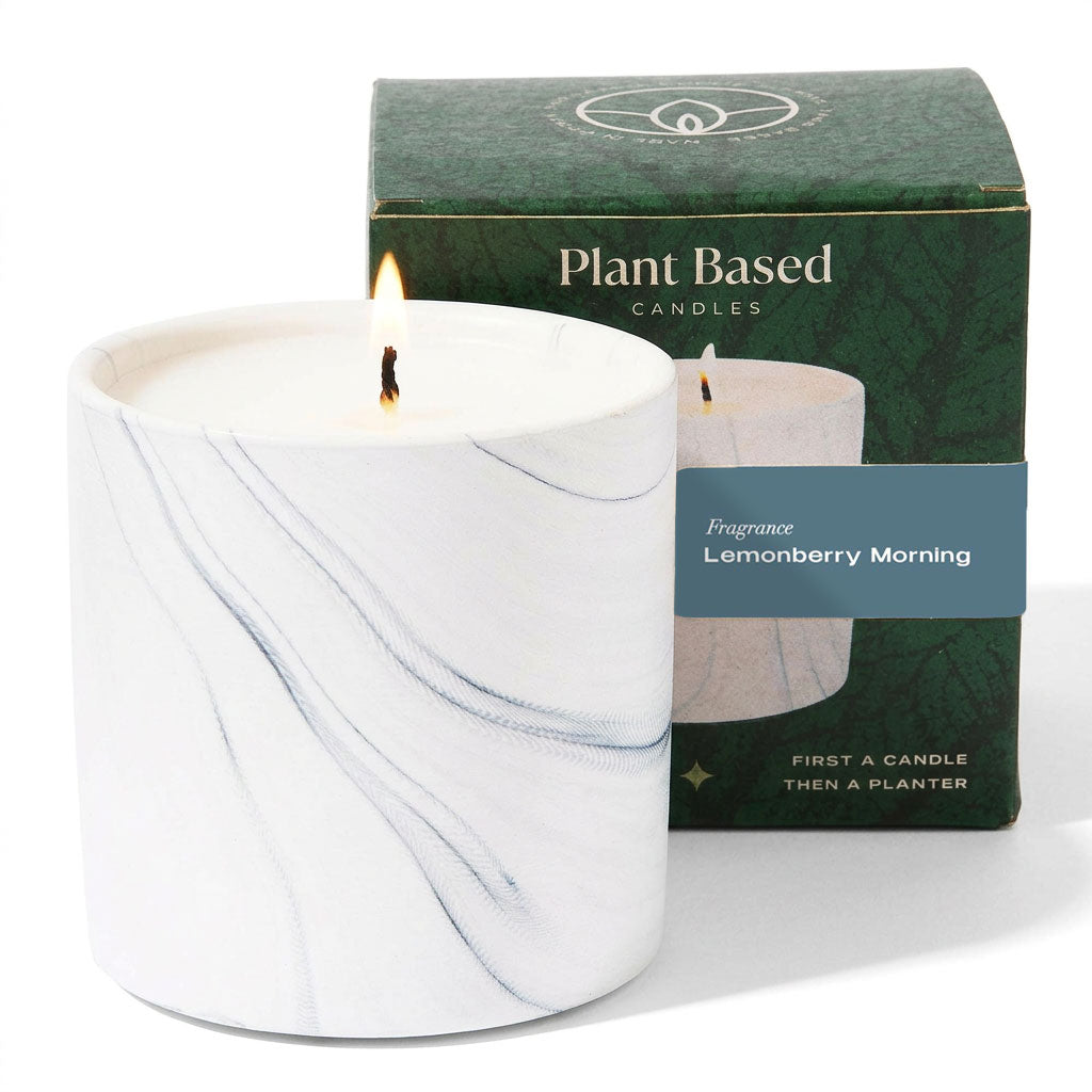 Lemonberry Morning White Marble Candle 6oz