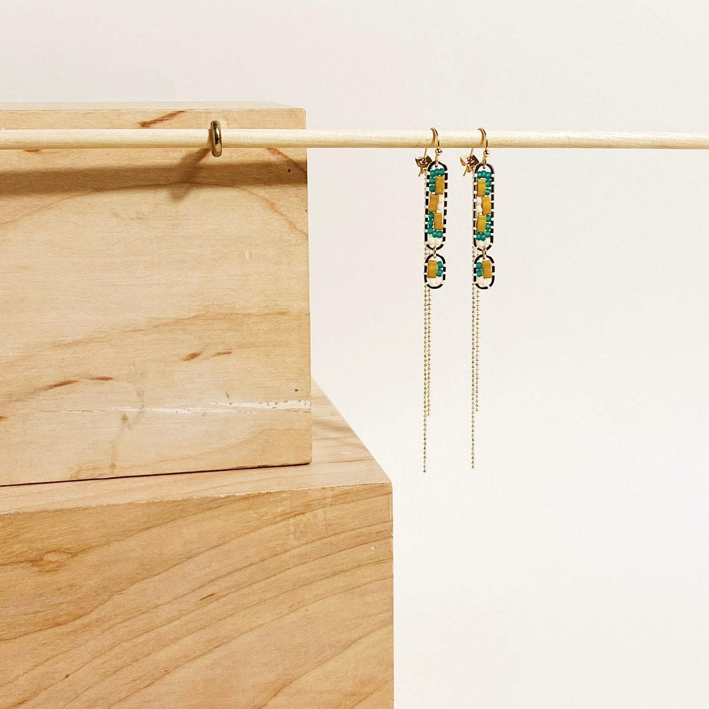 Abstract Earrings in Daisy