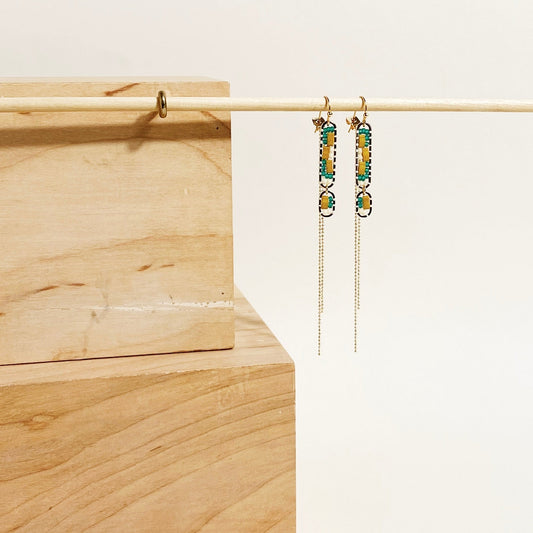 Abstract Earrings in Daisy