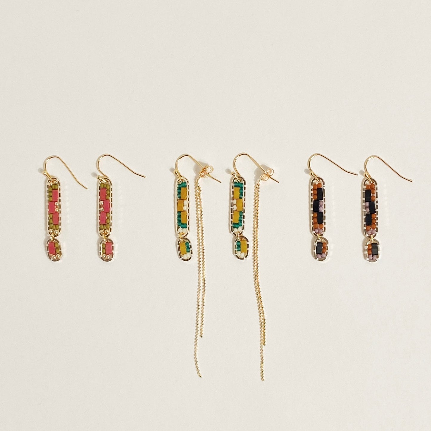 Abstract Earrings in Orchid