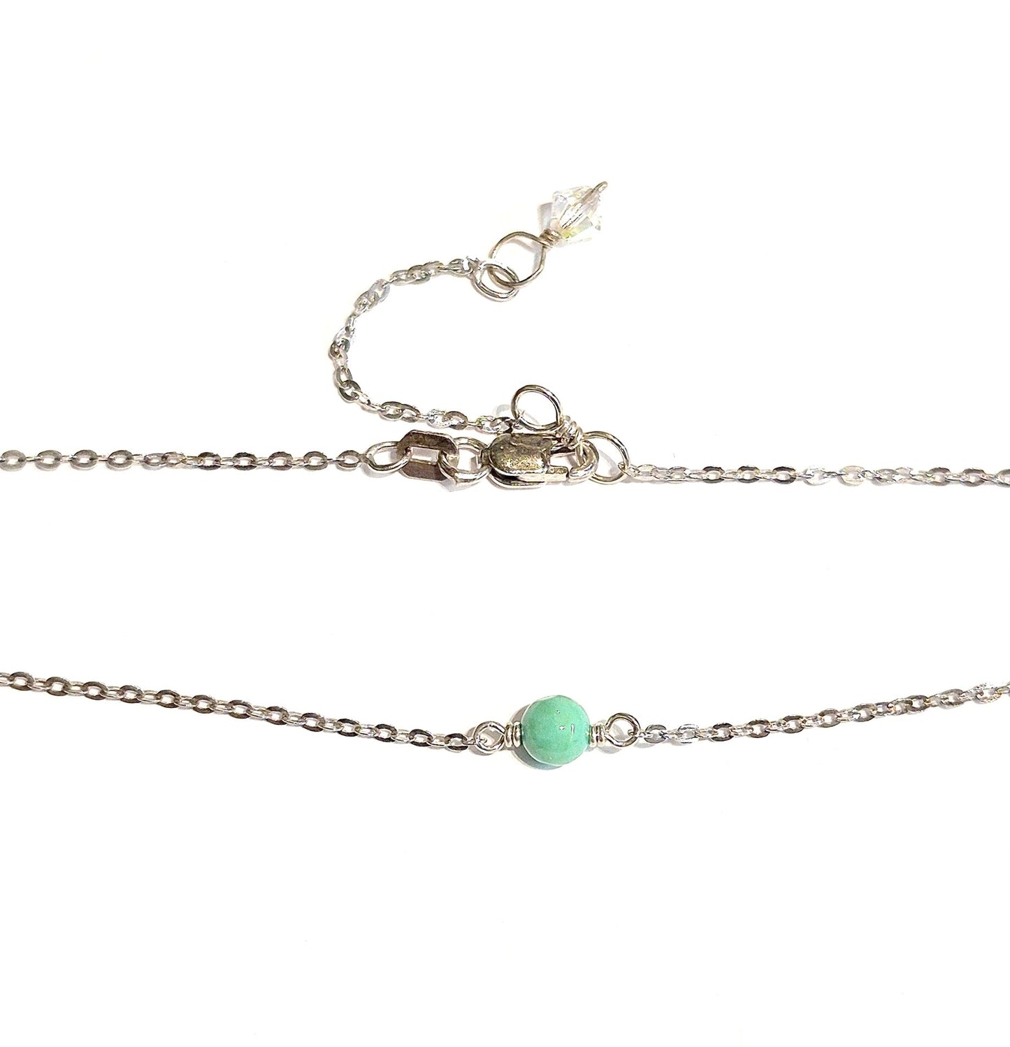 Turquoise Choker Necklace with Swarovski Clasp