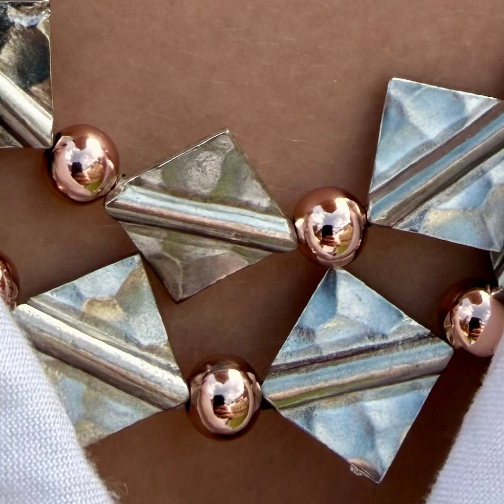 Eslin Tiered Leather and Mixed-Metal Necklace