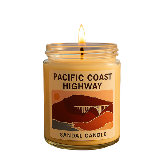 Pacific Coast Highway – Scented Candle, 9 oz Jar, Cedar, Smoke & Spiced Orange