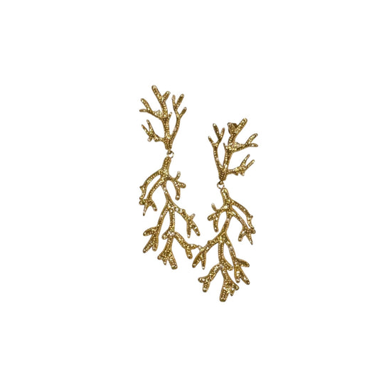 St. Pete Coral Gold Drop Earrings