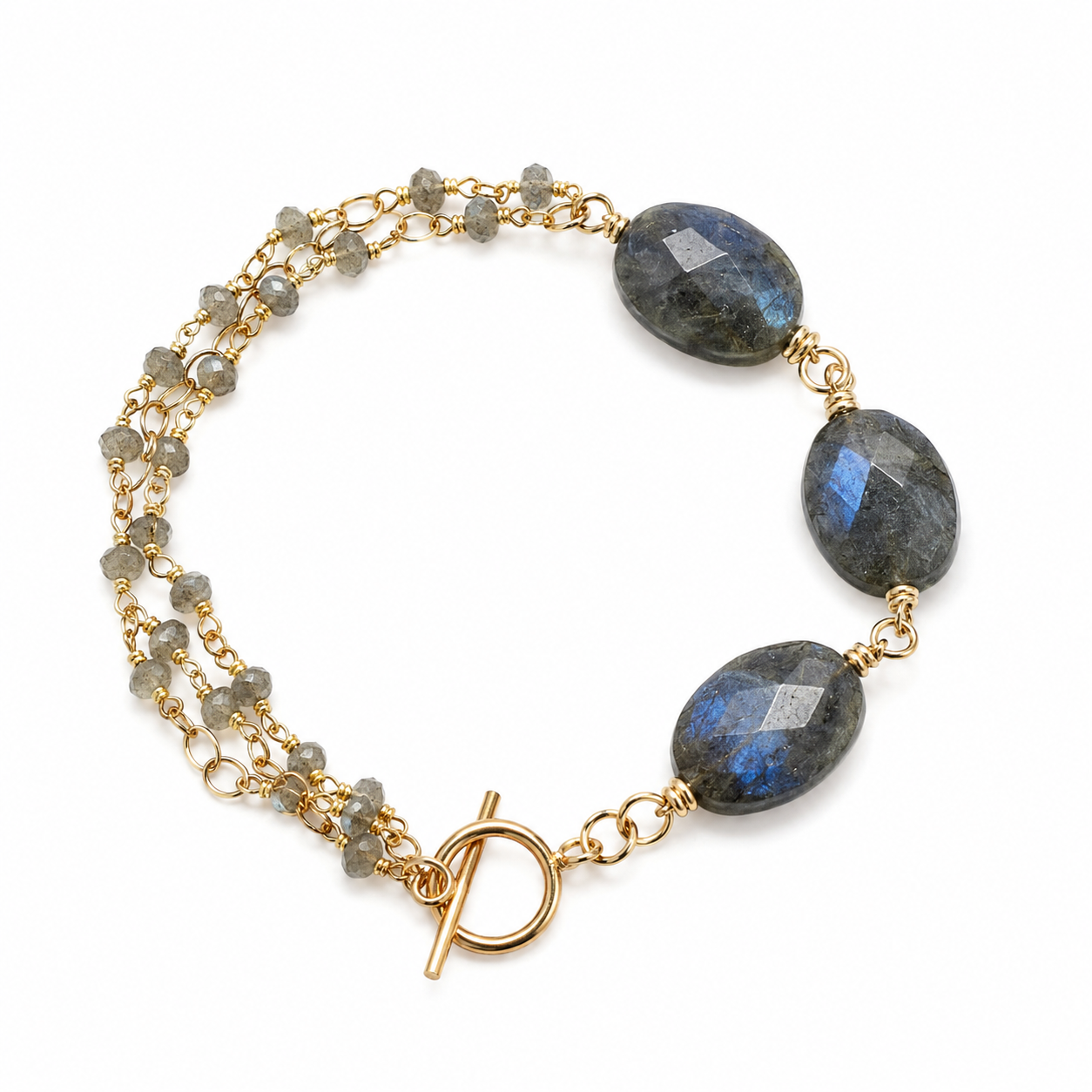 Labradorite Toggle Bracelet | Gold Filled